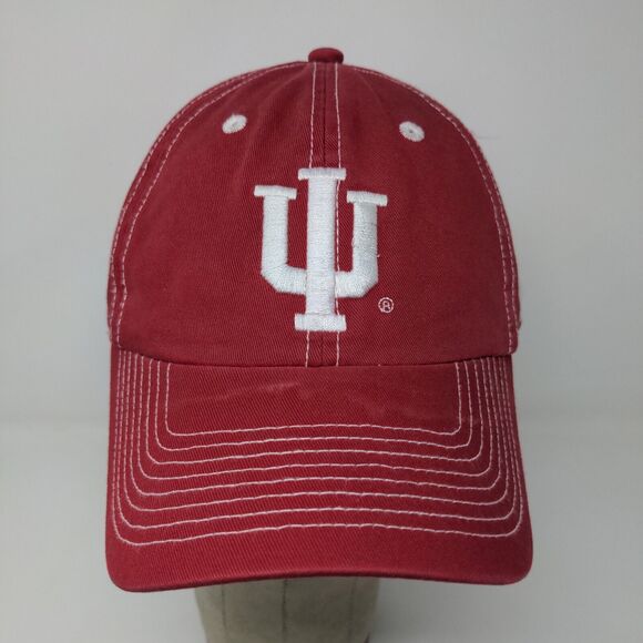 Adidas Indiana University Hoosiers Slideback Hat Red OSFM Embroidered Logo - Picture 3 of 13